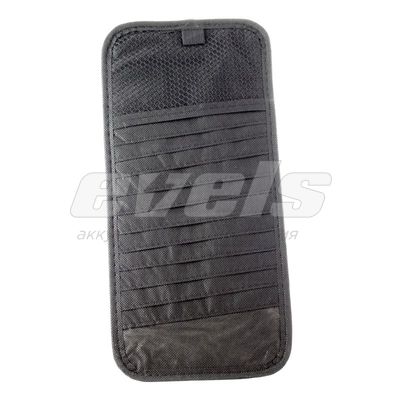 Держатель-органайзер на солнцезащитный козырек "Nova Bright" для CD дисков (12 мест) черный — основное фото